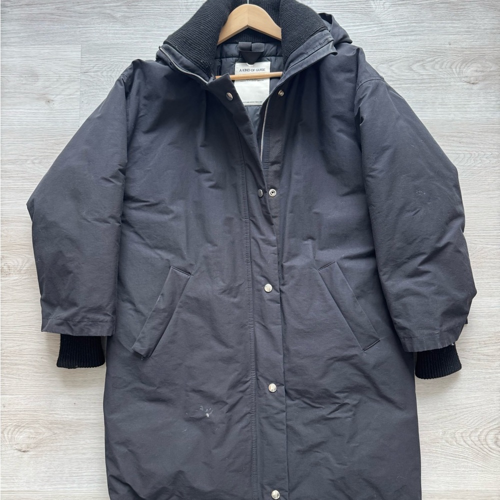 Dark Gray Hooded Puffer Jacket